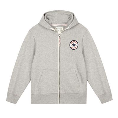 Converse Boy's grey zip hoodie